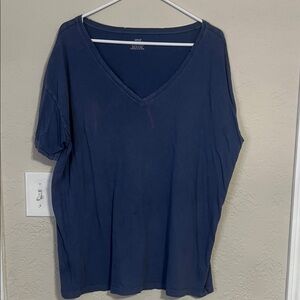 Aerie Navy V-Neck Short Sleeve Tee